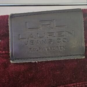 Lauren Ralph Lauren Burgundy Corduroy Classic Straight Style Leg Pants Size 12